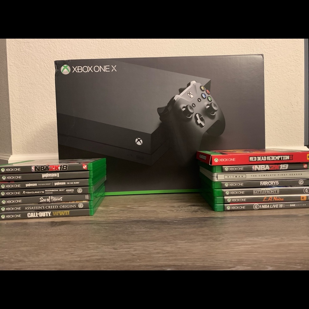 Xbox One X and lot of games